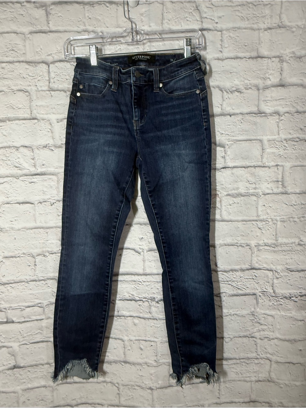 Liverpool Dark Blue Ankle  Skinny Jeans, size 26